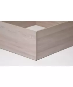 Letto matrimoniale "hi box" olmo naturale con rete e contenitore 160x190 cm